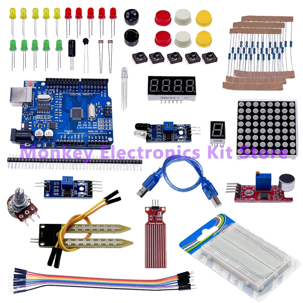 400-Hole Breadboard Kit – LED, Sensor, Resistor & Voltage Kit Electronics Learning Kit Axl Learing Kit