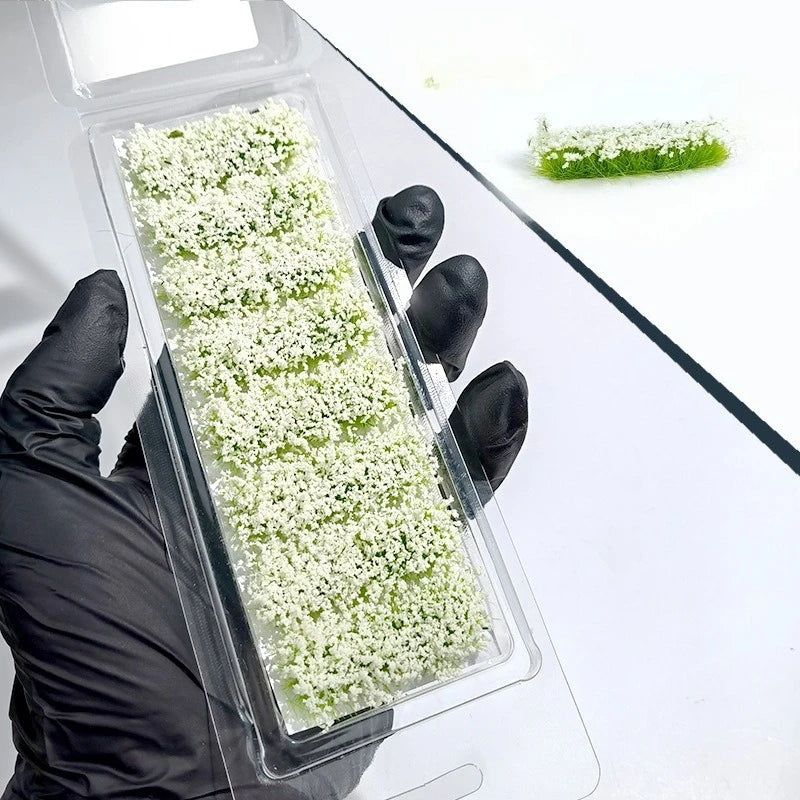 8Pcs Mini Faux Flower & Grass Clusters | Micro Landscape Decor Artificial Plant Decor Axl A