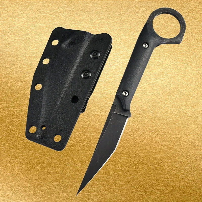 Mini Fixed Blade EDC Knife – 440C Steel with K Sheath Fixed Blade Knife Axl