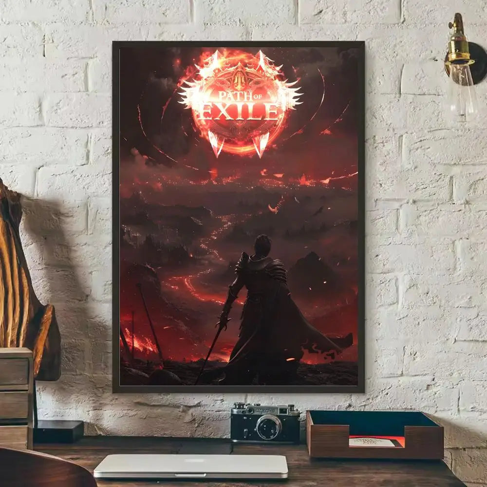 Path of Exile Game Poster – Removable Wall Sticker Art Decal Gaming Wall Decal Axl Black15 50X70cmNoframe