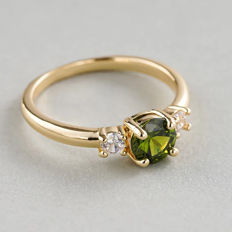 Huitan Green Cubic Zirconia Women's Ring – Wedding & Engagement Fashion Ring Axl A894 6