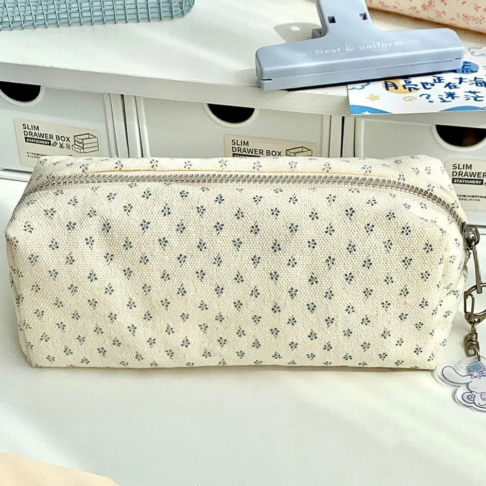 Large Capacity Floral Pencil Case – Cute Canvas Pen Bag Pencil Case Axl 06