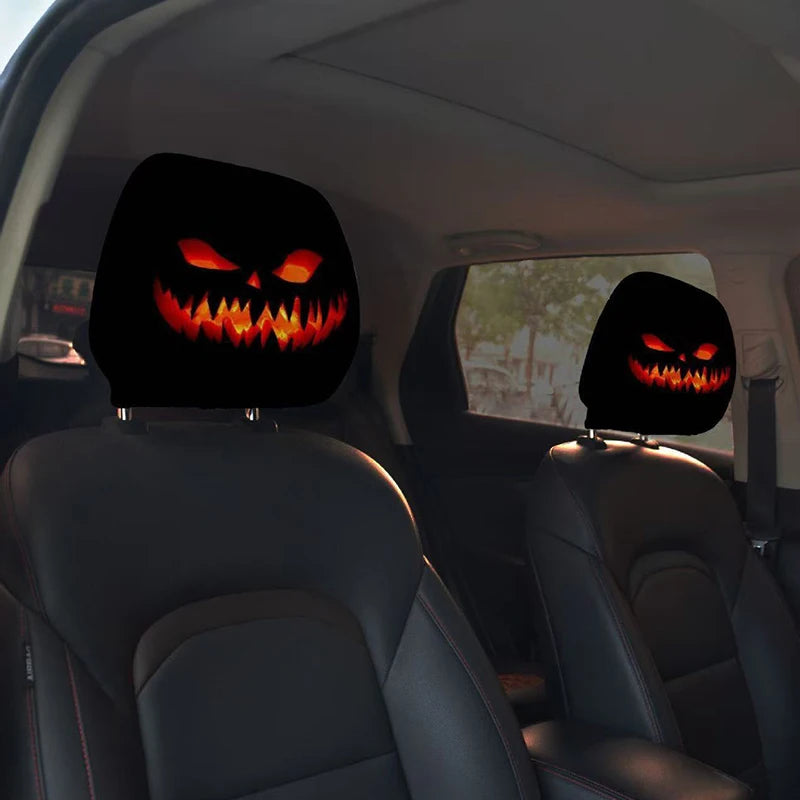 Funny Cartoon Car Headrest Cover – Halloween Auto Decoration Car Headrest Cover Axl A5
