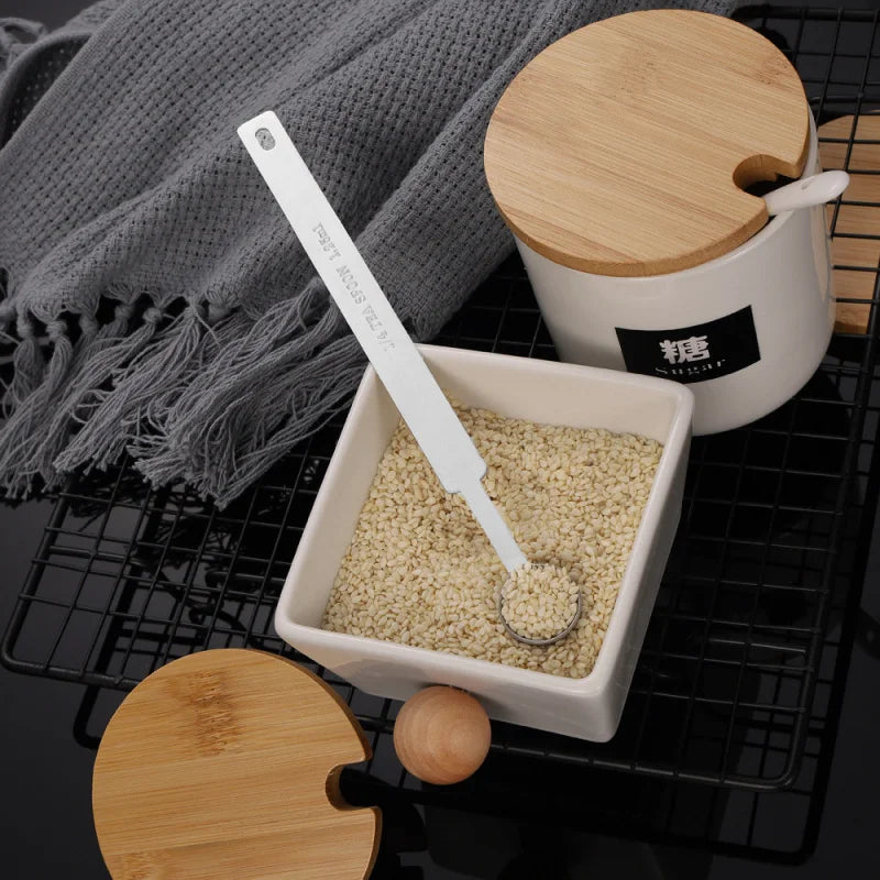 7-Piece Stainless Steel Measuring Spoons Set – Long Handle Measuring Spoons Set Axl