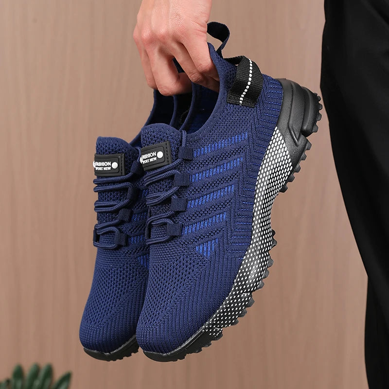 ZULIWAGN Men's Mesh Running Shoes – Breathable Sneakers Men's Running Shoes Axl Blue 36