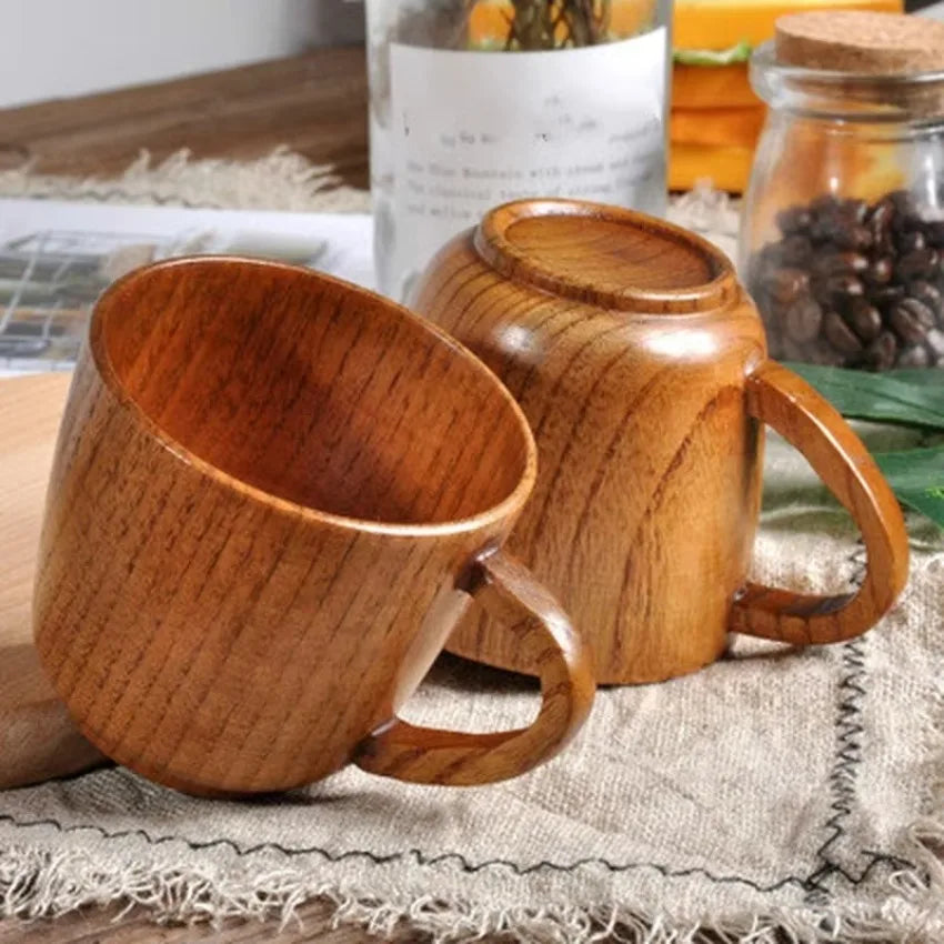 Handmade Natural Spruce Wooden Big Belly Cup – Rustic Drinkware Wooden Drinkware Mug Axl