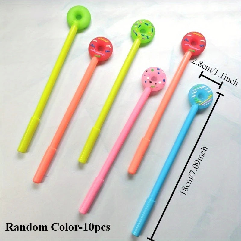 Rollerball Gel Pen – Medium Tip Black Ink, Rubber Grip Rollerball Gel Pen Axl Random Color-10pcs