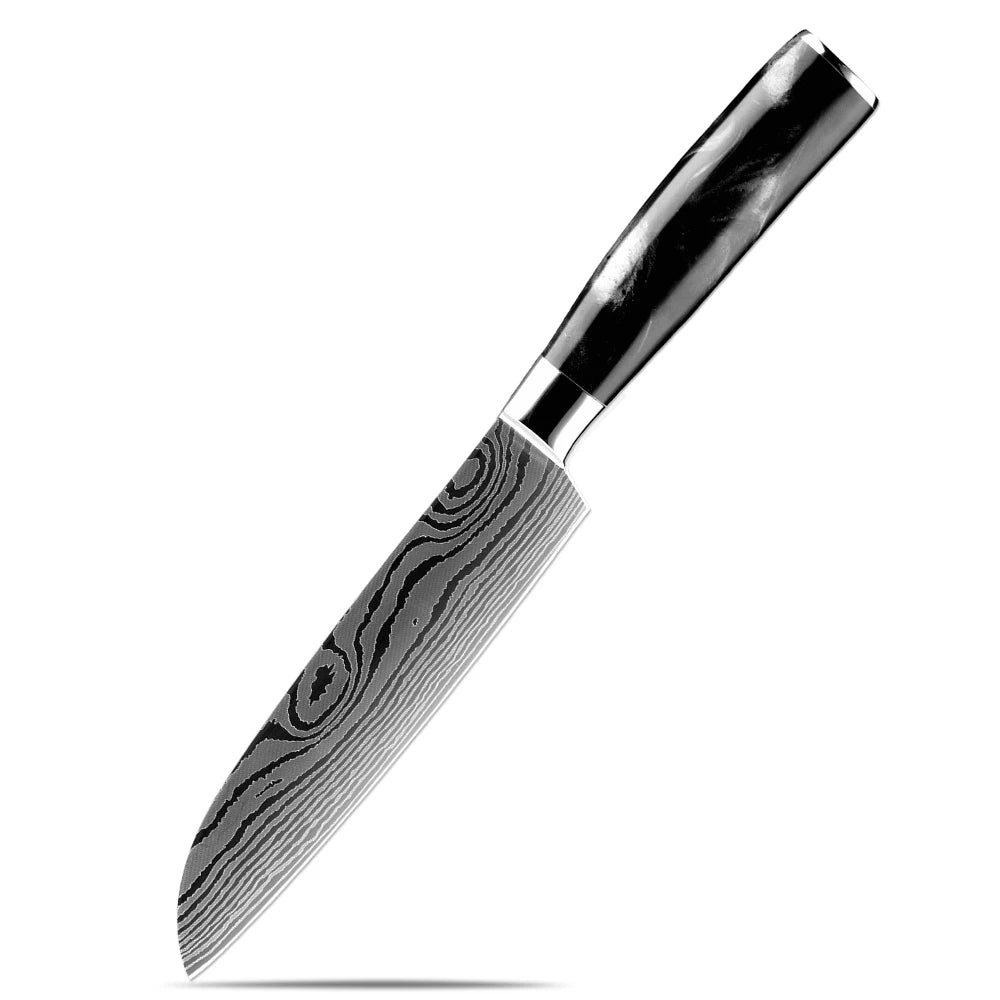 XITUO Damascus Kitchen Knife Set 1-9 Pcs – Chef & Santoku Kitchen Knife Set Axl Santoku Knife