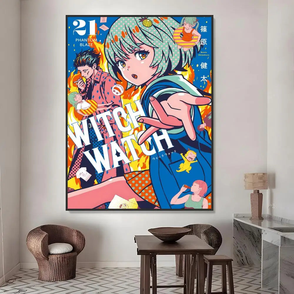 Witch Watch Poster – HD Waterproof PVC Wall Sticker Decor Wall Decal Sticker Axl White04 60X90cmNoframe