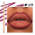 Vegan Waterproof Matte Lip Liner – Long-Lasting Nude Lip Pencil Matte Lip Liner Axl 11 30pcs with logo