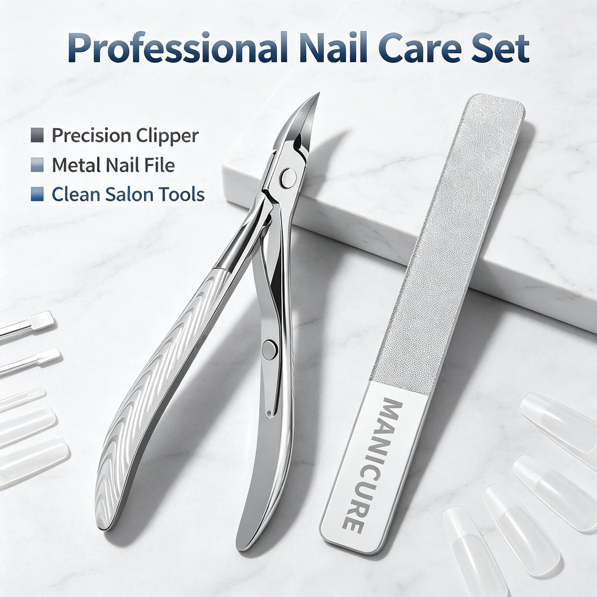 Stainless Steel Toenail Clippers – Slanted Tip for Thick Nails Nail Clippers Axl