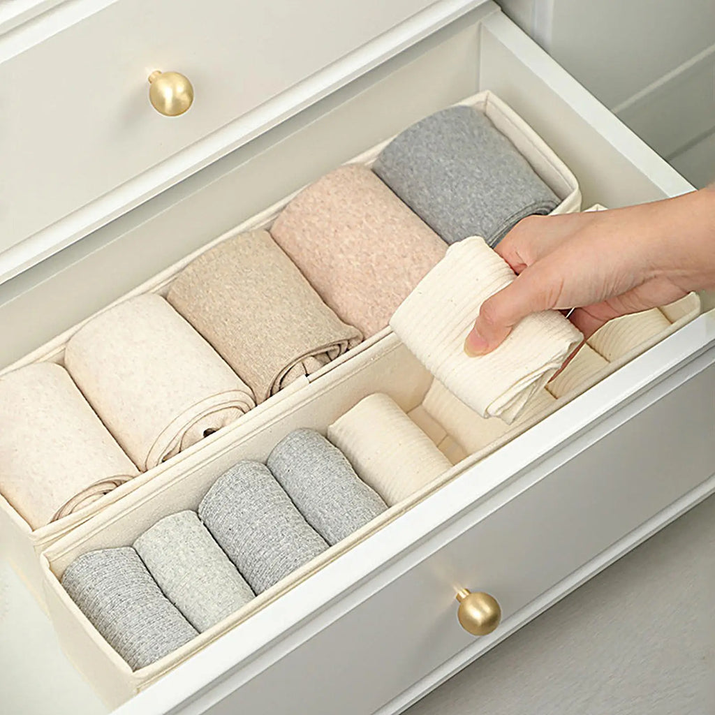 Foldable Fabric Storage Bin – Sock & Underwear Organizer Fabric Storage Bin Axl