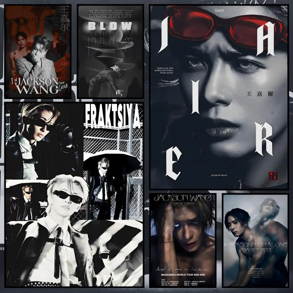 Jackson Wang HD Waterproof Self-Adhesive Wall Poster | Fan Decor Decorative Wall Poster Axl