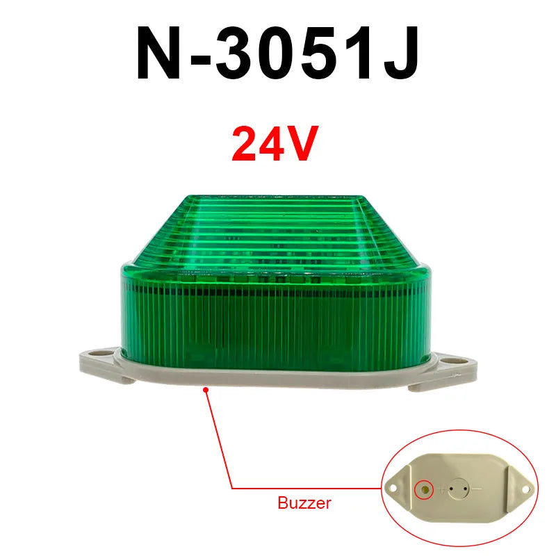 TB40 LED Buzzer Strobe Warning Light 12V 24V 220V IP44 Strobe Warning Light Axl Green-24V-Buzzer