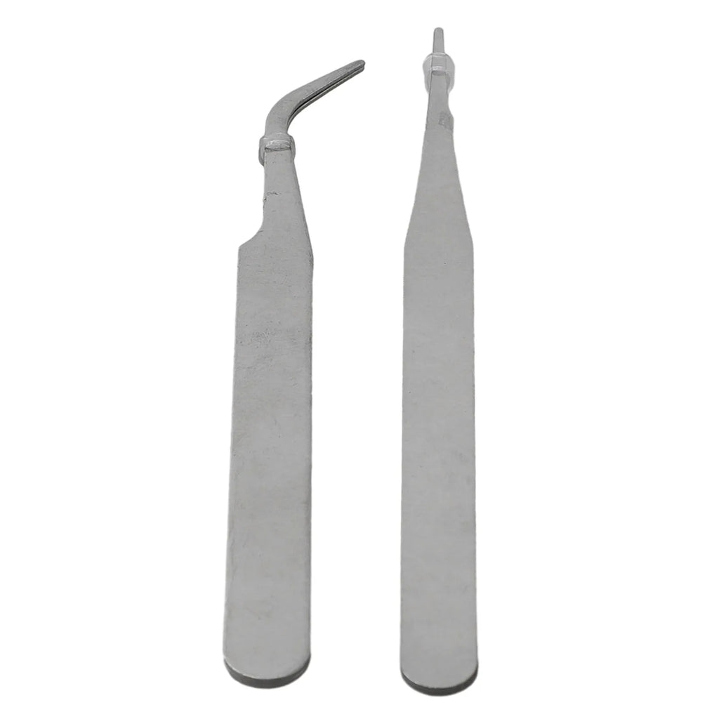 Precision Stainless Steel Tweezers Set – Straight & Curved Tips Precision Tweezers Set Axl