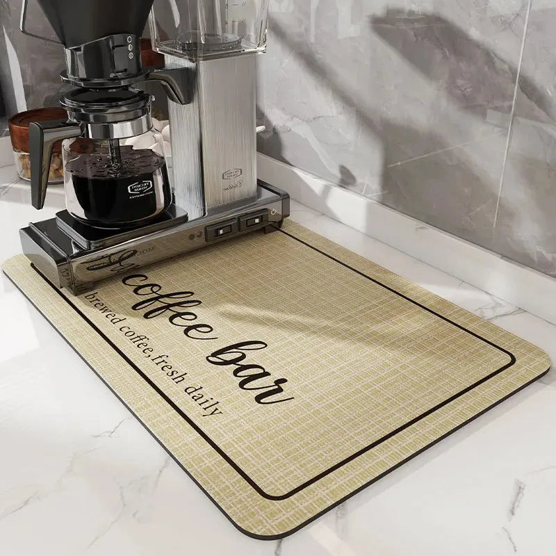 Diatom Mud Coffee Machine Mat – Absorbent Counter Drip Pad Kitchen Counter Mat Axl