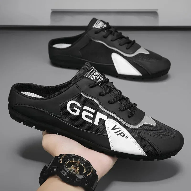 Men's Breathable Half Slip-On Casual Flat Sneakers Slip-On Sneakers Axl