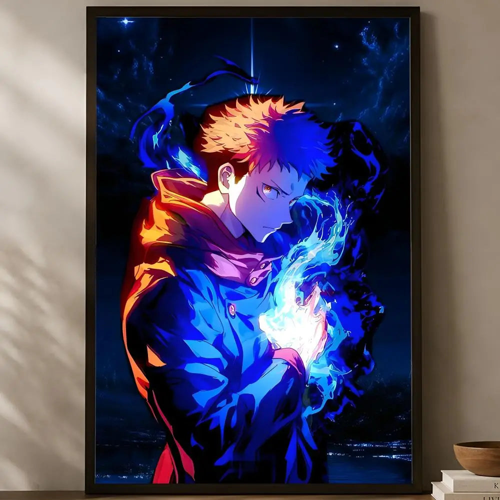 Yuji Itadori Self-Stick HD Anime Wall Poster – Waterproof Anime Wall Poster Axl White05 50X70cmNoframe