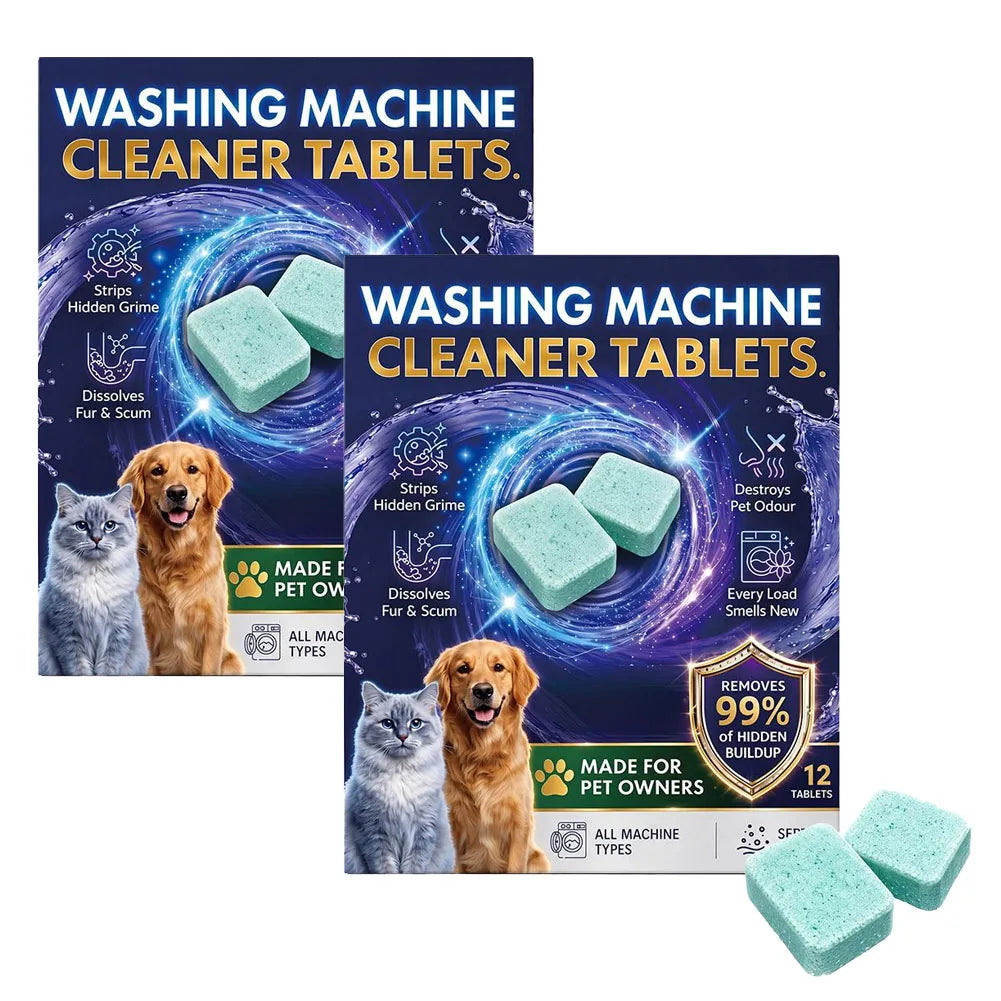 Washing Machine Cleaning Tablets 12/24 Pack – Descaler & Deodorizer Washer Cleaning Tablets Axl 2 Bags