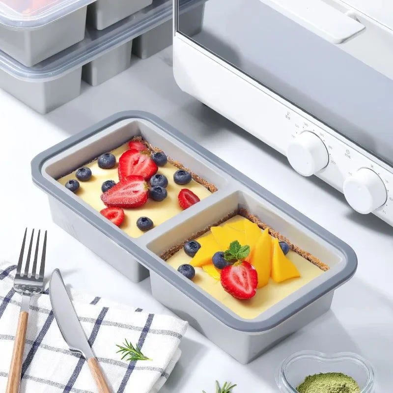 Silicone Compartment Lunch Box – Microwave & Fridge Safe Compartment Lunch Box Axl