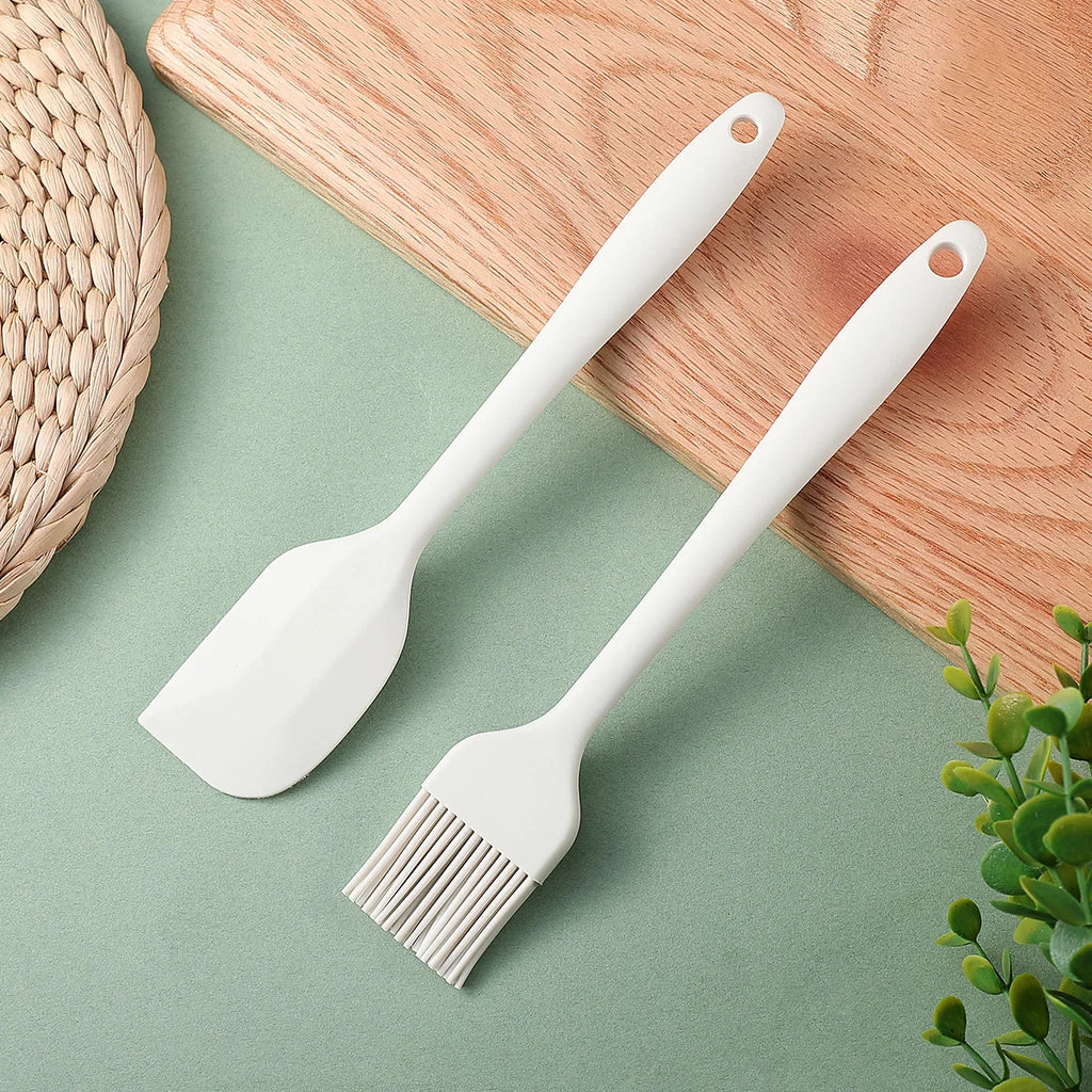 Silicone Baking Spatula & Oil Brush Set – 2-Piece Kit Silicone Baking Set Axl