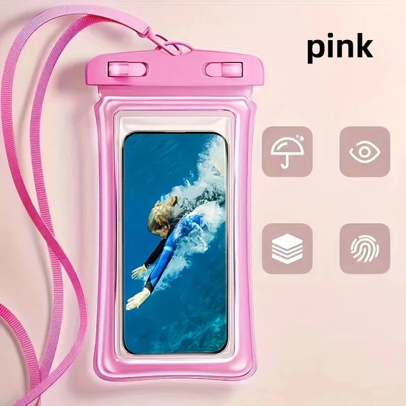 Airbag Waterproof Phone Pouch | Touch Screen Floating Strap Waterproof Phone Pouch Axl pink