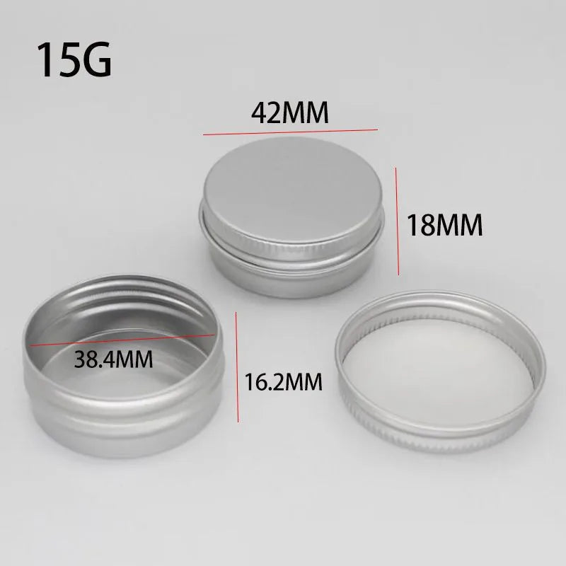 Empty Aluminum Tins 5ml–100ml | Screw Top Round Storage Cans Aluminum Storage Tins Axl 15ml