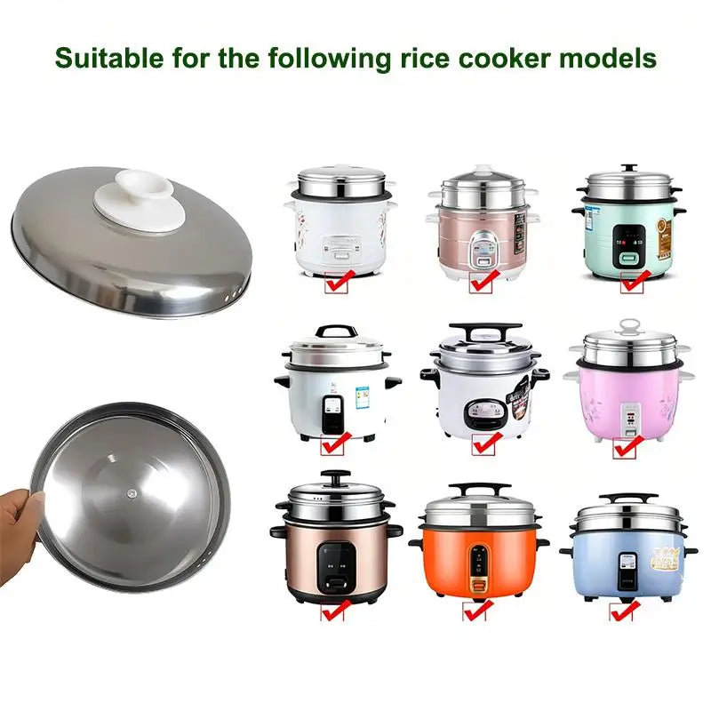 Universal Stainless Steel Rice Cooker Lid – 1.5L to 5L Rice Cooker Lid Axl