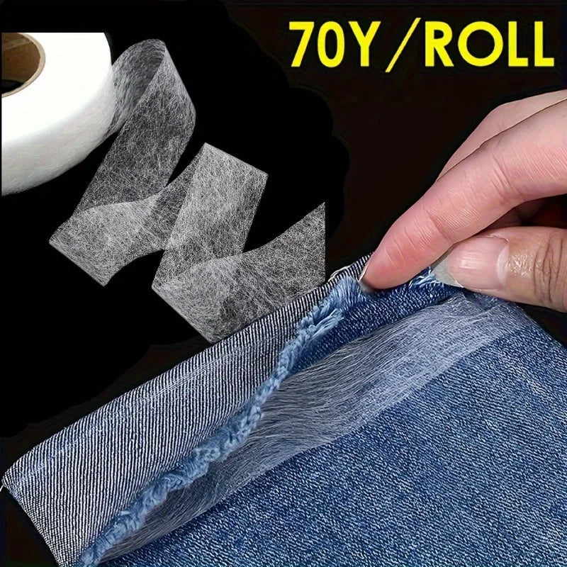 Iron-On Fusible Hem Tape No-Sew – 2 Rolls 70 Yards 0.59" Fusible Hem Tape Axl