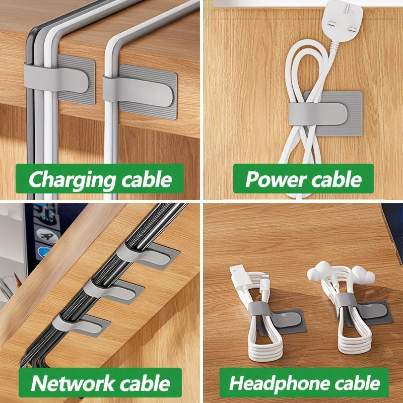 Self-Adhesive Cable Management Clips – No-Drill Wire Organizer Cable Management Clips Axl