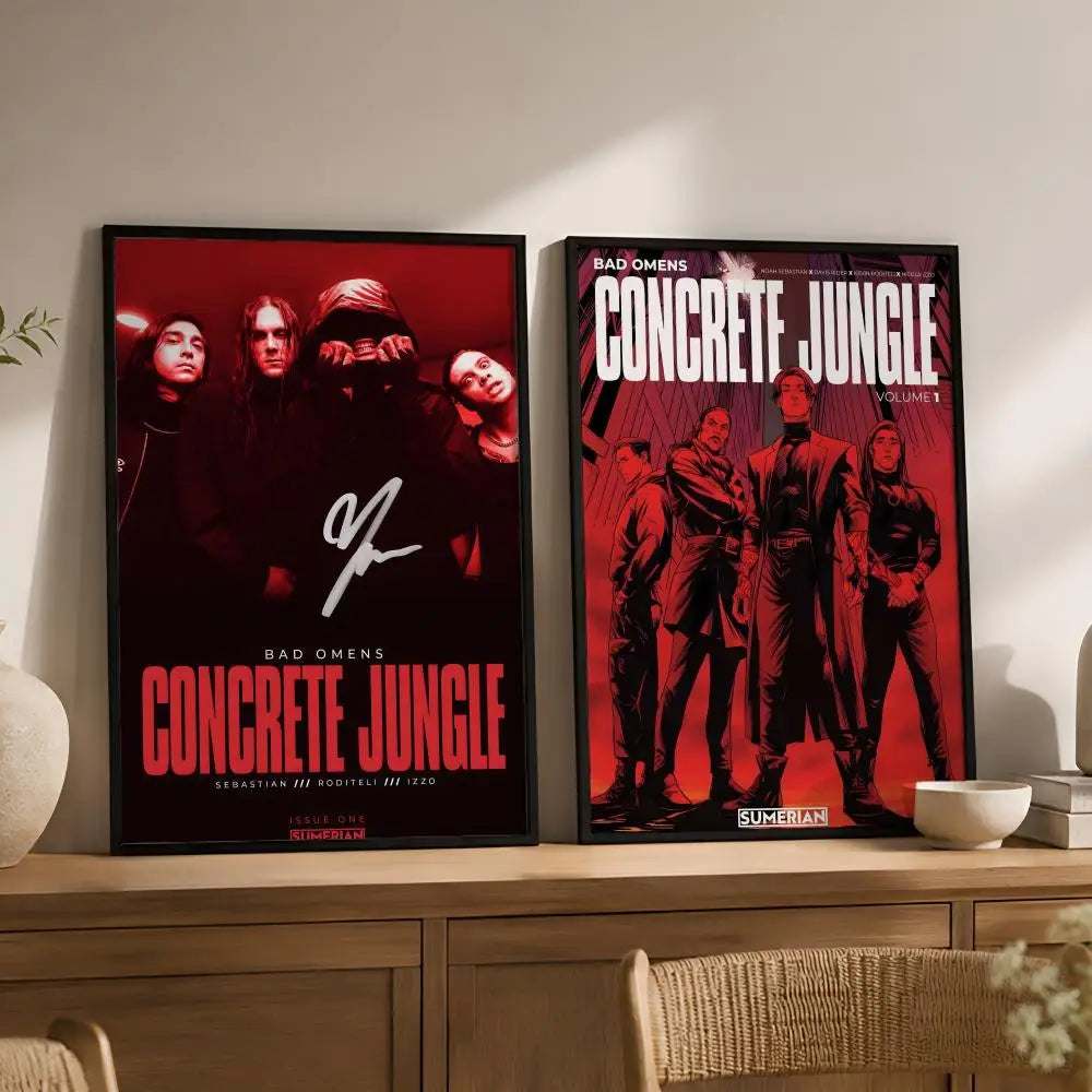 Bad Omens Band Poster – Waterproof PVC Peel-and-Stick HD Art Wall Art Poster Axl