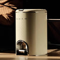 Large Plastic Waste Bin with Lid | 8–20L Kitchen Trash Can Plastic Waste Bin Axl 10L Cream Color