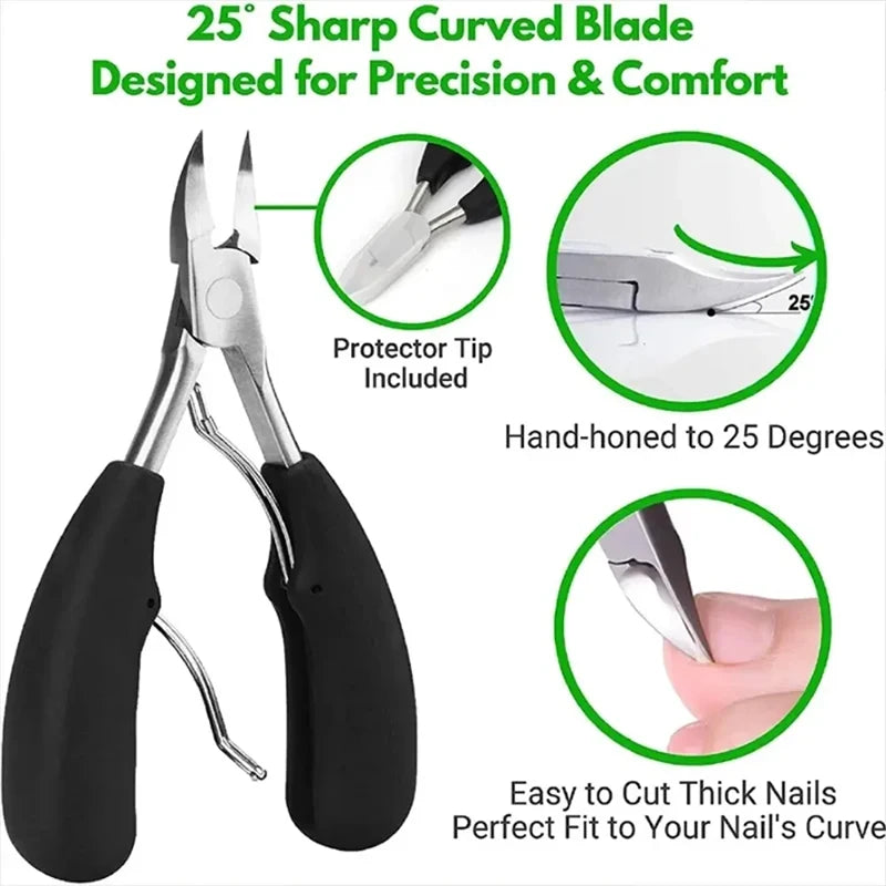 Stainless Steel Nail Clipper Nipper – Thick Toenail & Manicure Tool Nail Clipper Nipper Axl