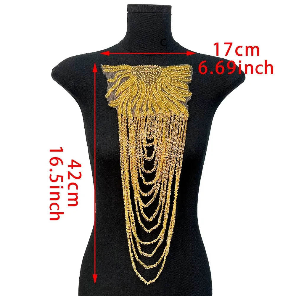 Sequin Beaded Epaulets – Cosplay Stage Costume Shoulder Wrap Costume Shoulder Epaulet Axl