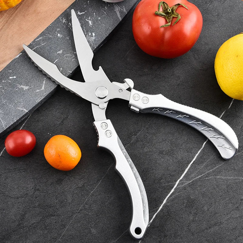 InLeung Heavy-Duty Kitchen Scissors – Sharp Stainless Steel Kitchen Scissors Axl