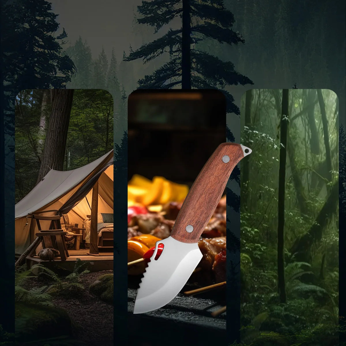 SHENJIU 4-Inch Boning Knife – Wood Handle & Sheath Boning Knife Axl