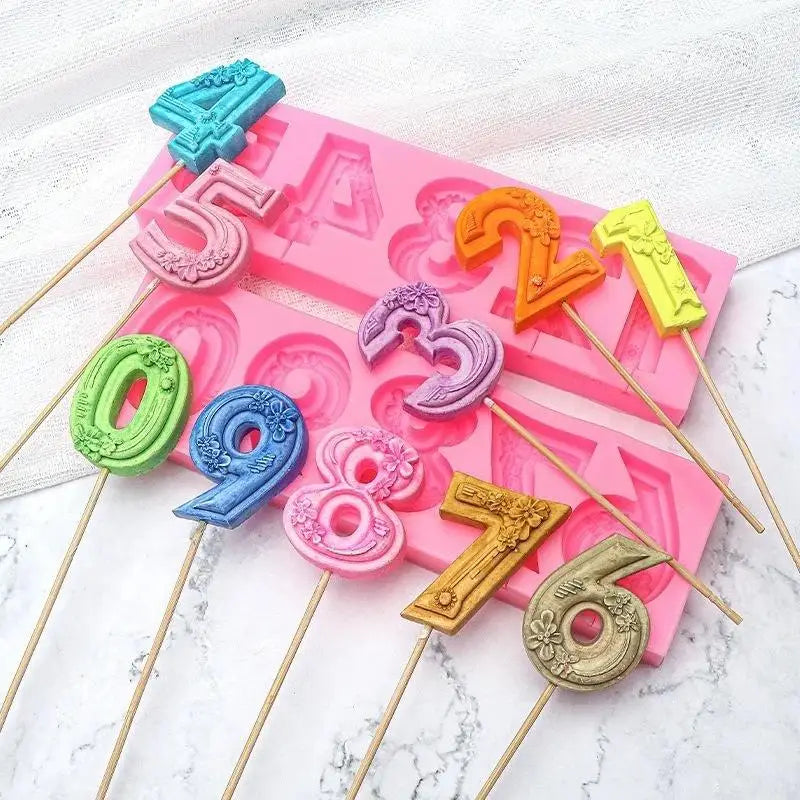 0–9 Number Silicone Mold – Fondant, Chocolate & Cake Baking Silicone Baking Mold Axl