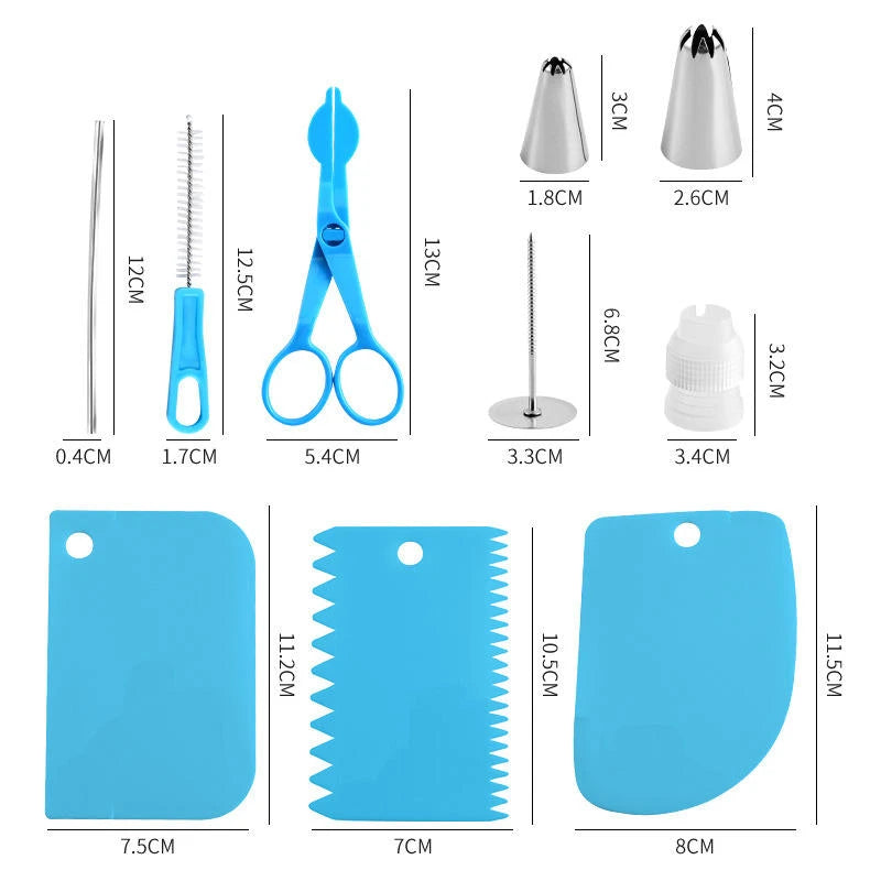 78-Piece Cake Decorating Set – Piping Bags, Tips & Nozzles Cake Decorating Kit Axl