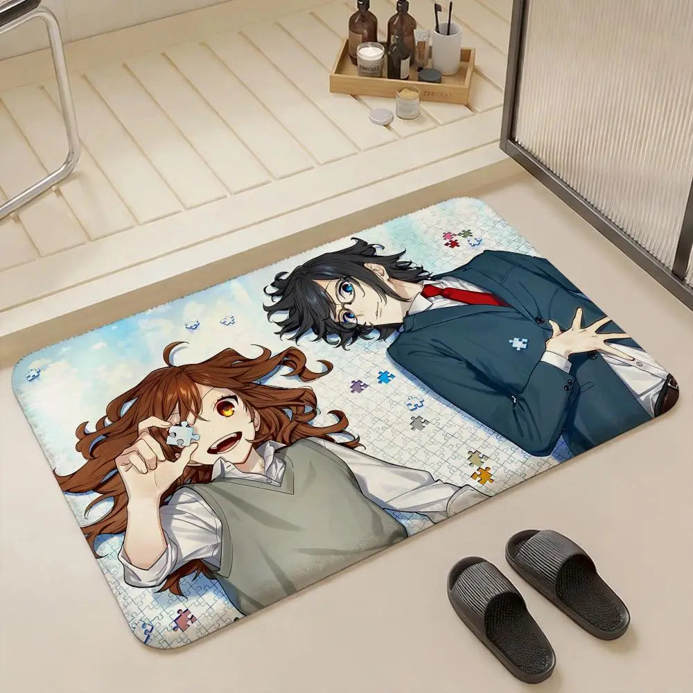 Horimiya Anime Flannel Floor Mat – Non-Slip Soft Indoor Rug Anime Floor Mat Axl