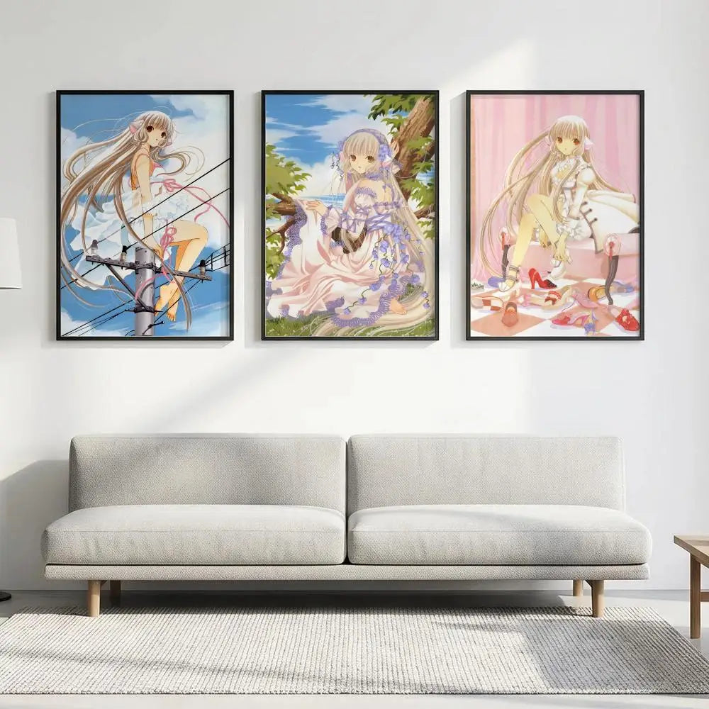 Chobits Anime Poster – HD Art Waterproof Self-Adhesive Wall Decor Anime Wall Poster Axl