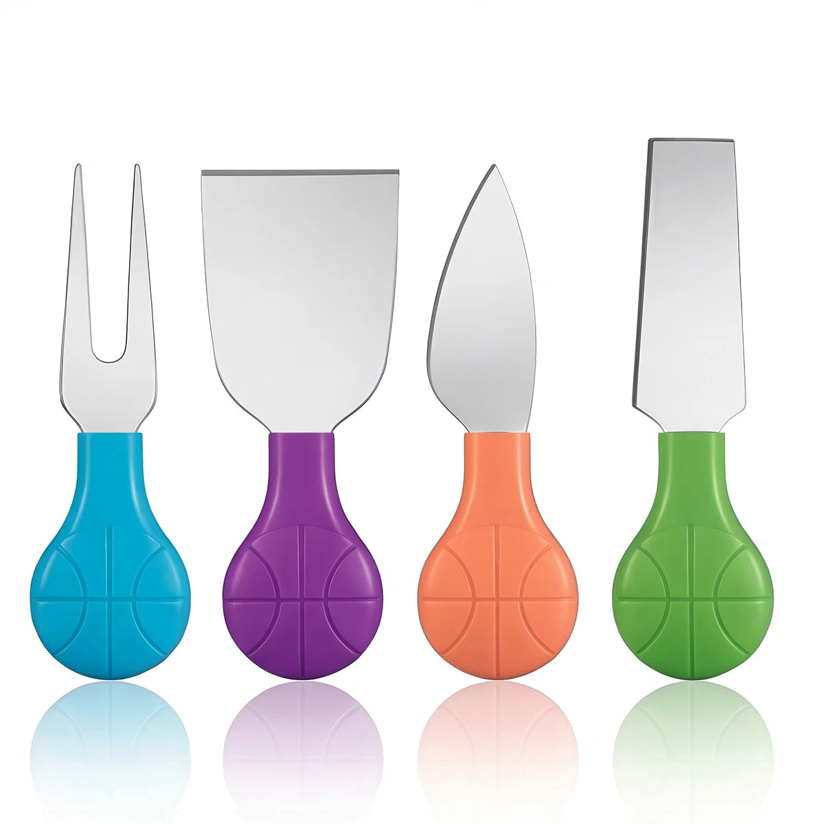 5-Piece Stainless Steel Cheese Knife Set – Fork & Spreader Cheese Knife Set Axl 4pcs knife A