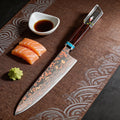 XITUO 8-Inch Copper Damascus Chef Knife – 33-Layer Forged Damascus Chef Knife Axl Chef Knife