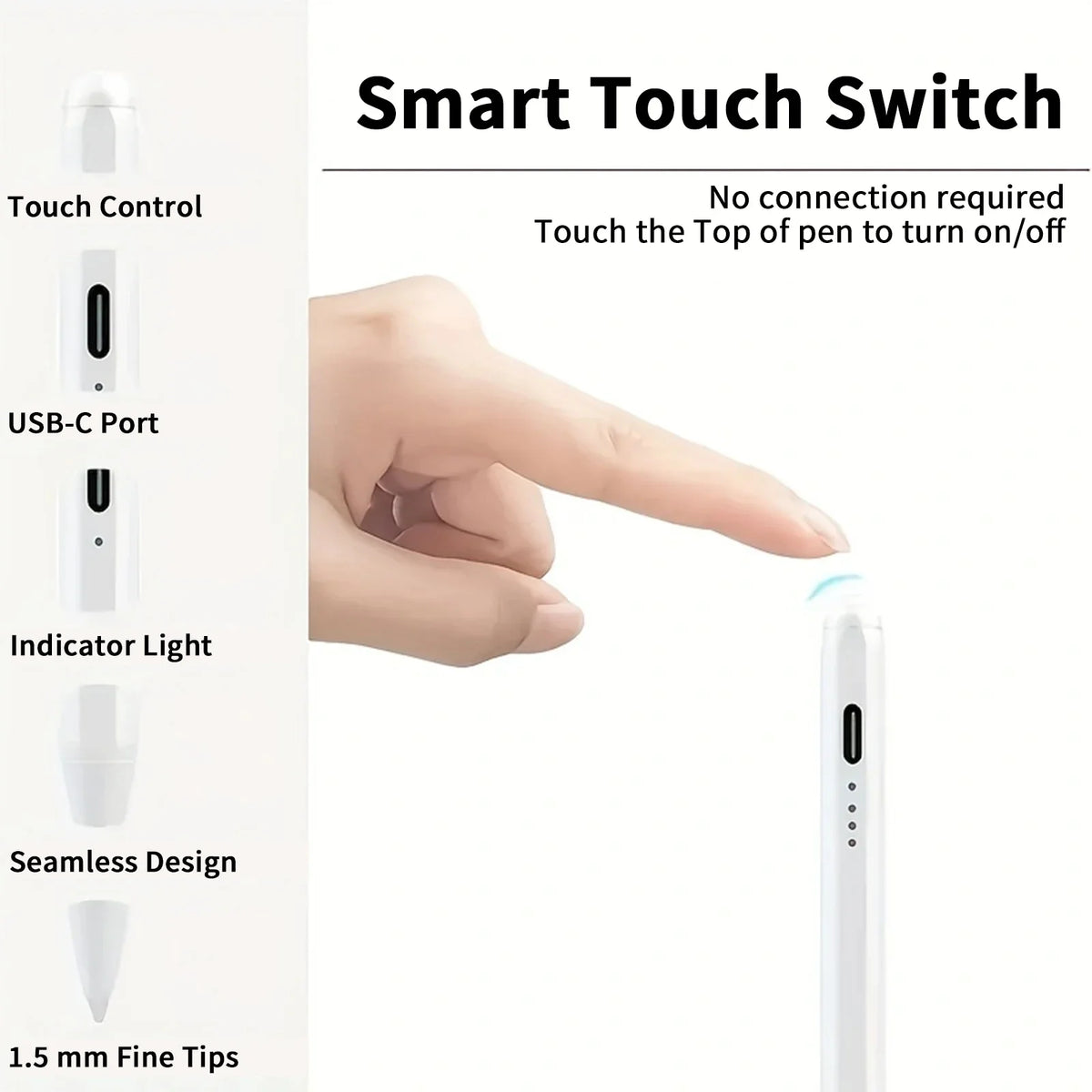 Universal Magnetic Stylus Pen for iPad, Android & Tablets Capacitive Stylus Pen Axl