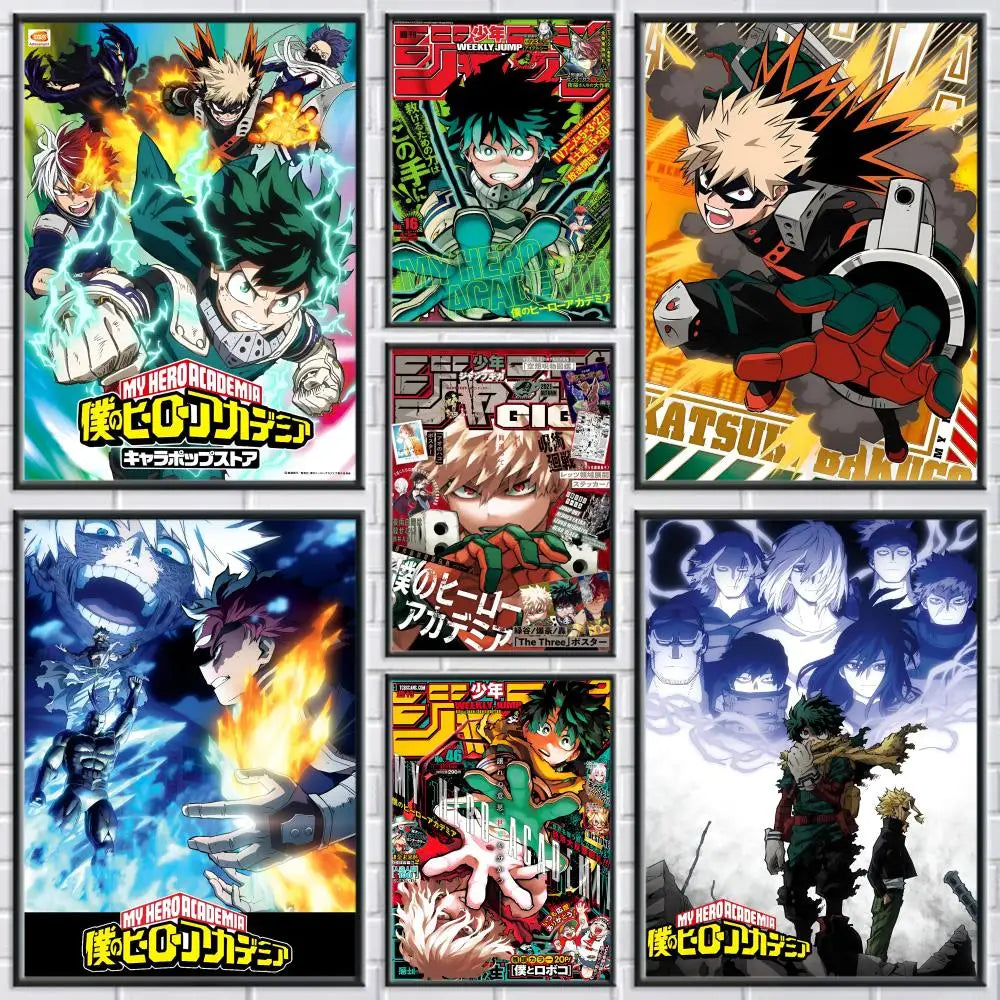 My Hero Academia Anime Canvas Wall Art – Unframed Poster Canvas Wall Art Axl