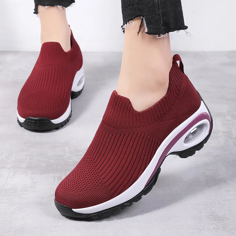 Women's Wedge Platform Sneakers – Breathable Casual Sport Shoes Platform Sneakers Axl