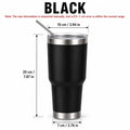 Uwhise 30oz Insulated Tumbler Vacuum Travel Mug with Straw Insulated Travel Tumbler Axl Black 900ML