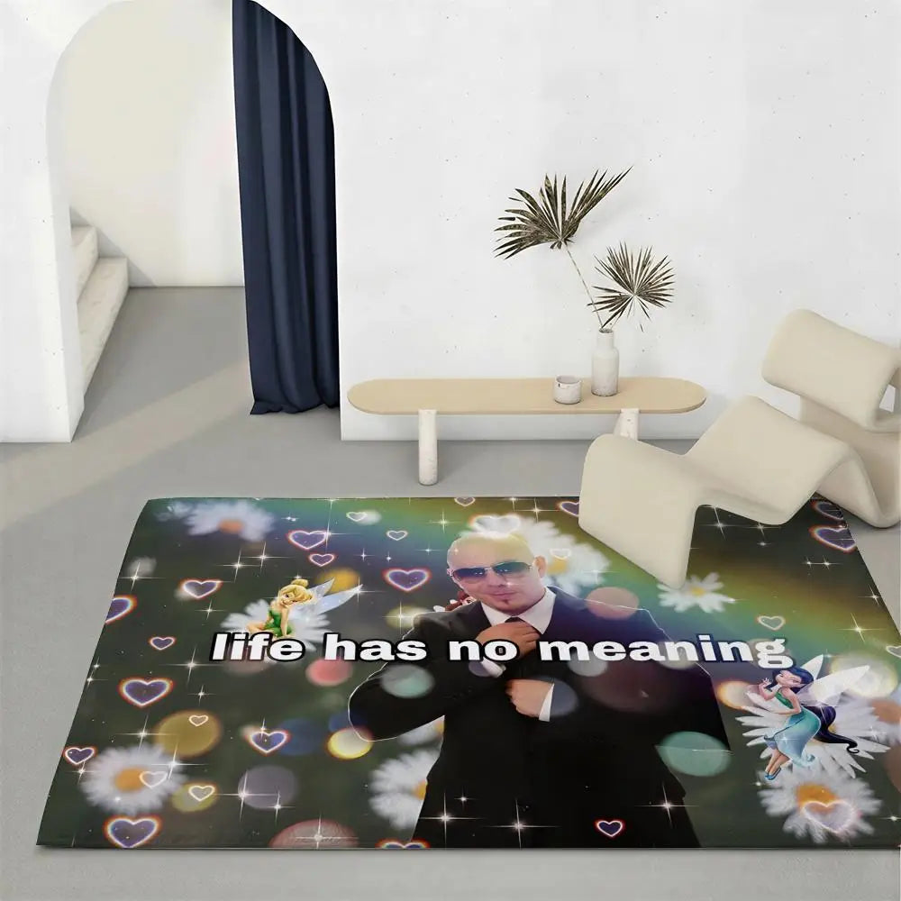 Pitbull Flannel Floor Mat – Non-Slip Soft Plush Indoor Rug Indoor Floor Rug Axl White1 120x160cm