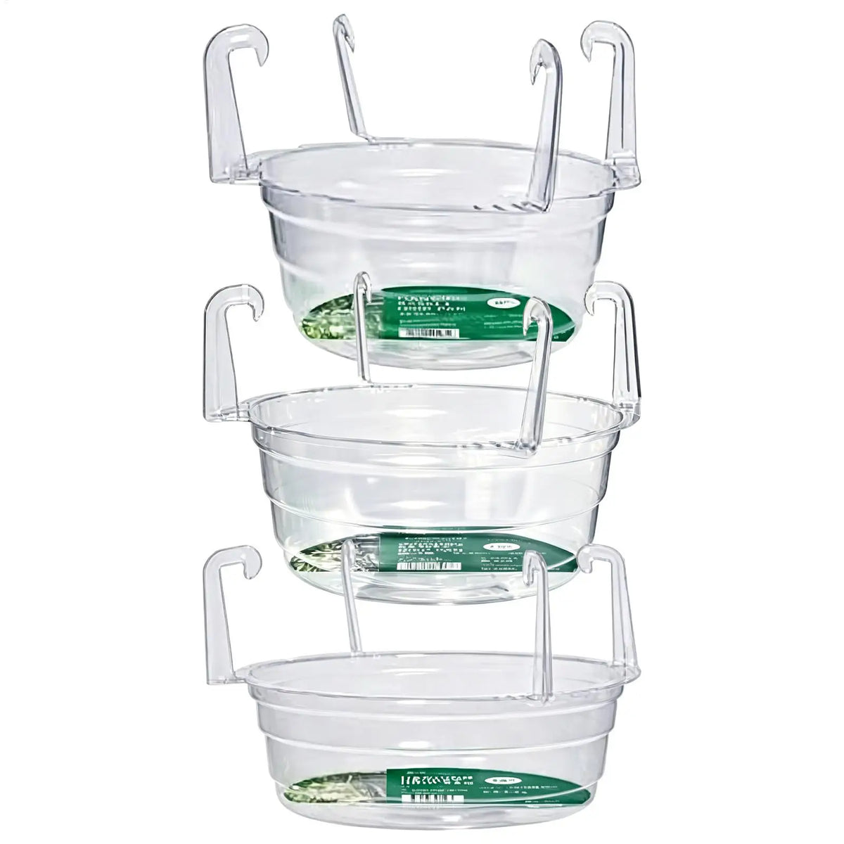 Transparent Hanging Planter Drip Tray with Hook – 3 Sizes Plant Drip Tray Axl
