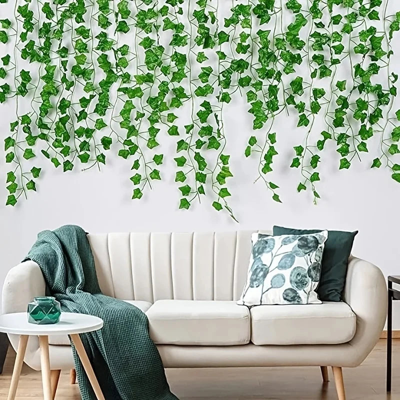 2M Artificial Green Leaf Vine Garland | Wedding & Home Decor Artificial Vine Garland Axl