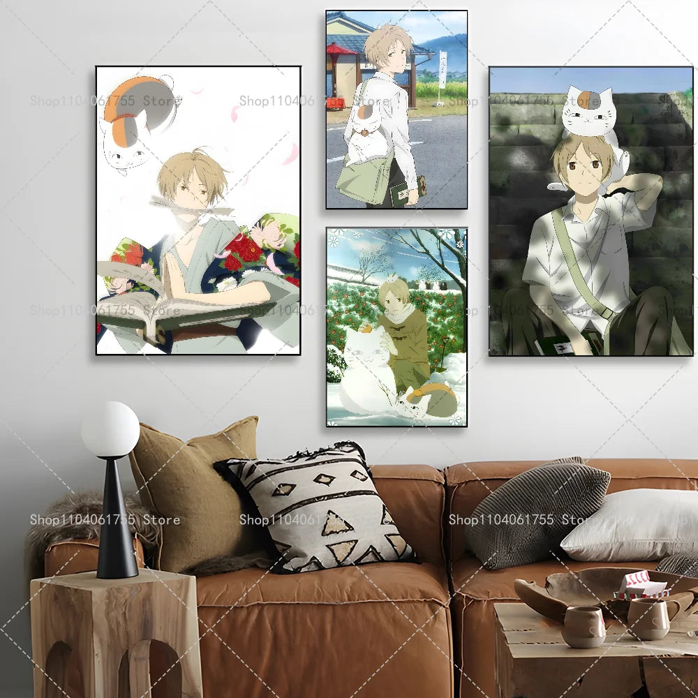 Natsume's Book of Friends Anime Poster – Self-Adhesive Wall Art Anime Wall Poster Axl
